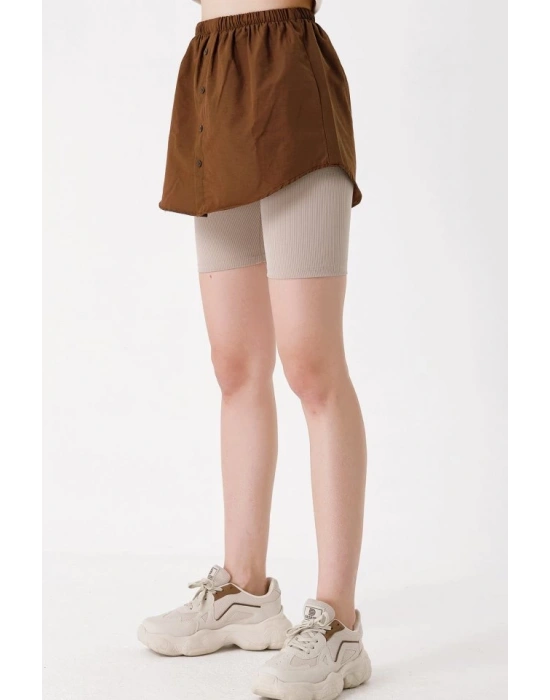 1888 Sweatshirt Ve Kazak Altı Gömlek Etek  Kahverengi