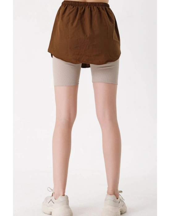 1888 Sweatshirt Ve Kazak Altı Gömlek Etek  Kahverengi