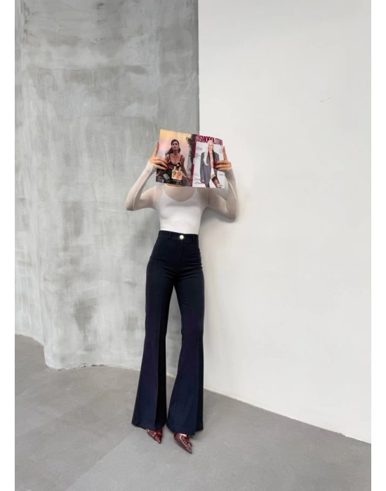 230 Gr Poly Viscose Full Lycra İspanyol Paça Pantolon