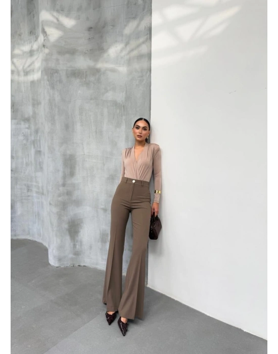 230 Gr Poly Viscose Full Lycra İspanyol Paça Pantolon