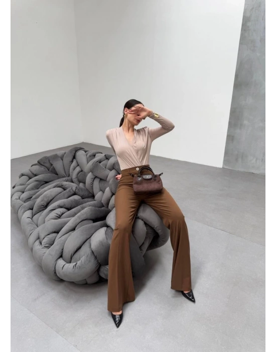 230 Gr Poly Viscose Full Lycra İspanyol Paça Pantolon