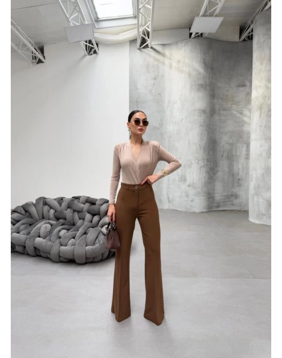 230 Gr Poly Viscose Full Lycra İspanyol Paça Pantolon