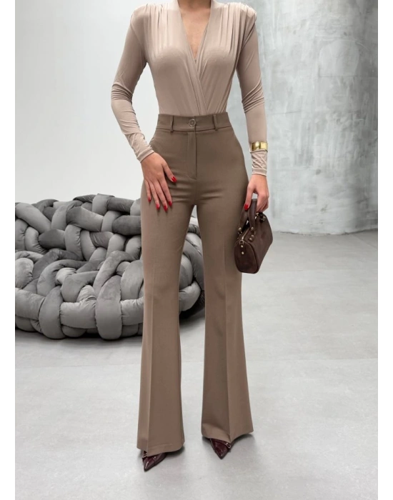 230 Gr Poly Viscose Full Lycra İspanyol Paça Pantolon