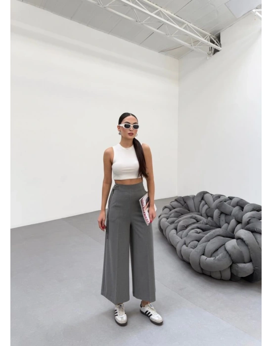 230 Gr Poly Viscose Full Lycra Metal Toka Aksesuarli Pantolon