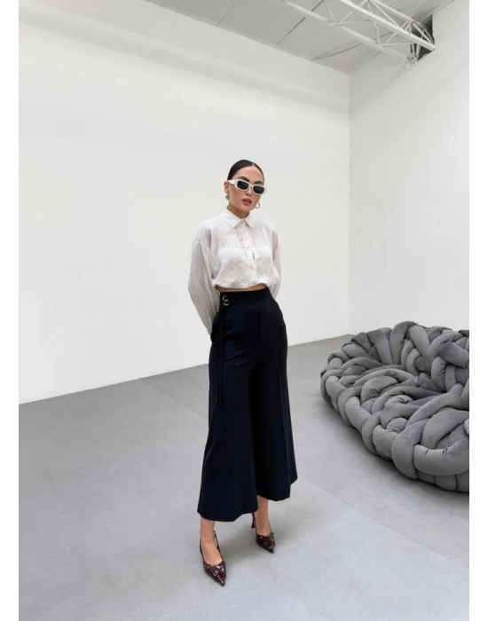 230 Gr Poly Viscose Full Lycra Metal Toka Aksesuarli Pantolon