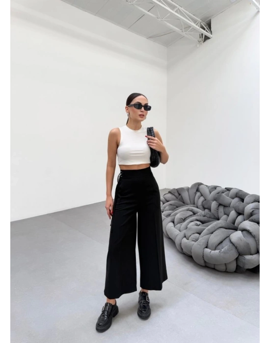 230 Gr Poly Viscose Full Lycra Metal Toka Aksesuarli Pantolon