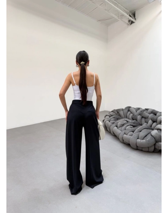 230 Gr Poly Viscose Full Lycra Pi̇leli̇ Palazzo Pantolon