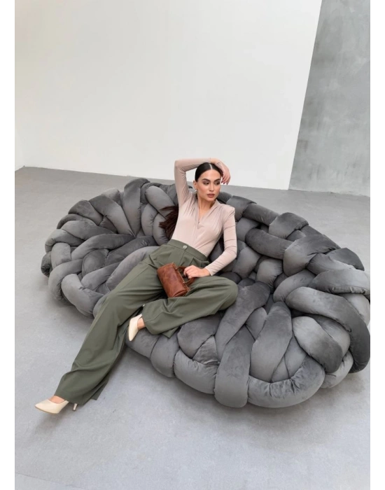 230 Gr Poly Viscose Full Lycra Pi̇leli̇ Palazzo Pantolon