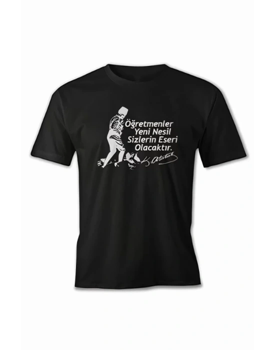 24 Kasım Öğretmenler Baskılı Tshirt  iyah