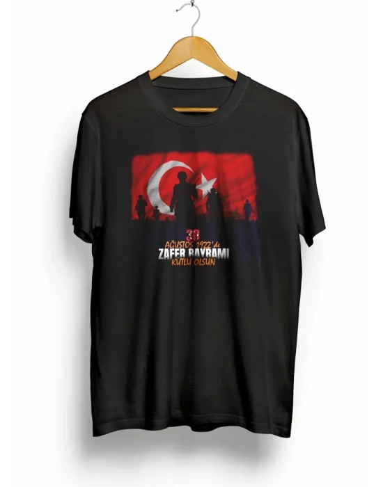 30 Ağustos Atatürk Baskılı Tshirt  iyah