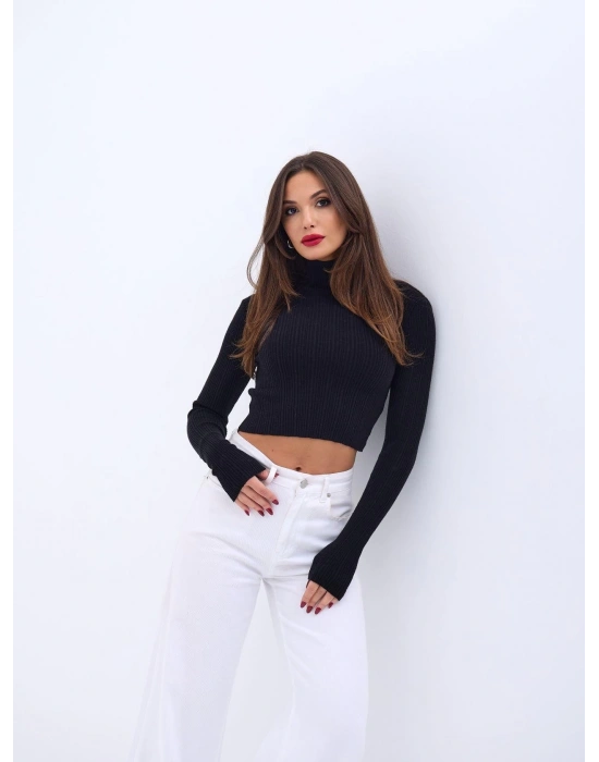 42231 TRİKO BALIKÇI KAZAKSİYAH