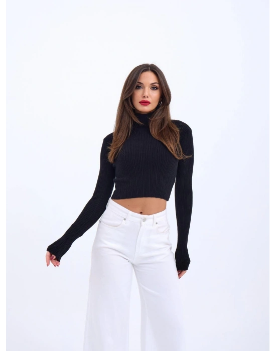 42231 TRİKO BALIKÇI KAZAKSİYAH