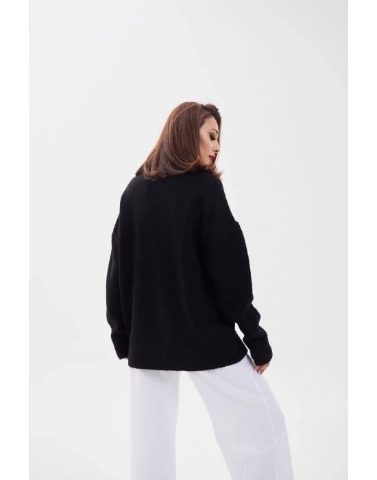 43151 TRİKO BALIKÇI SALAŞ KAZAKSİYAH