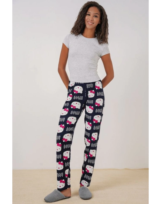 4323 Desenli Pijama Altı  A.Lacivert