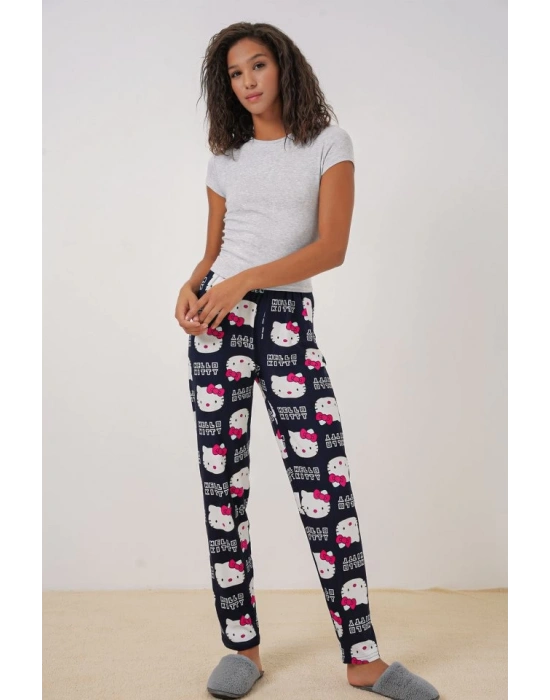 4323 Desenli Pijama Altı  A.Lacivert