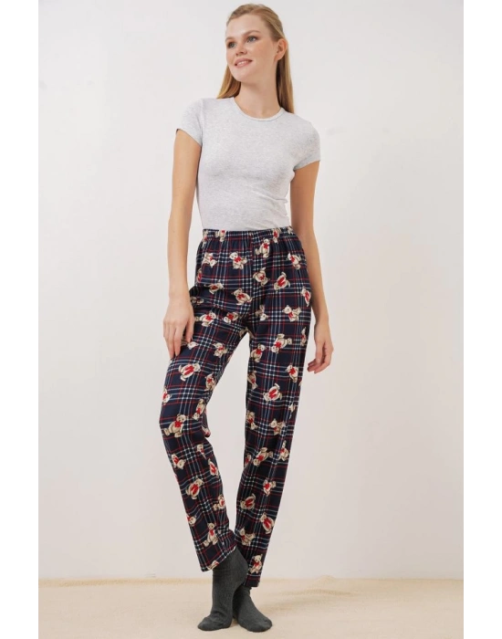 4323 Desenli Pijama Altı  Lacivert