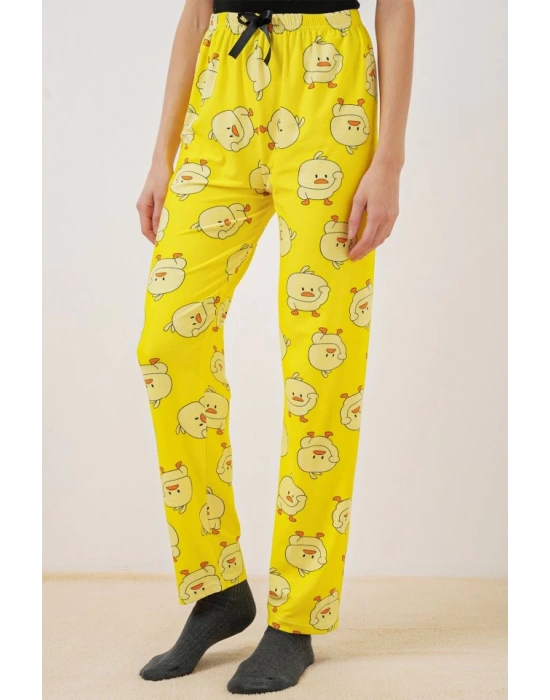 4323 Desenli Pijama Altı  Sarı