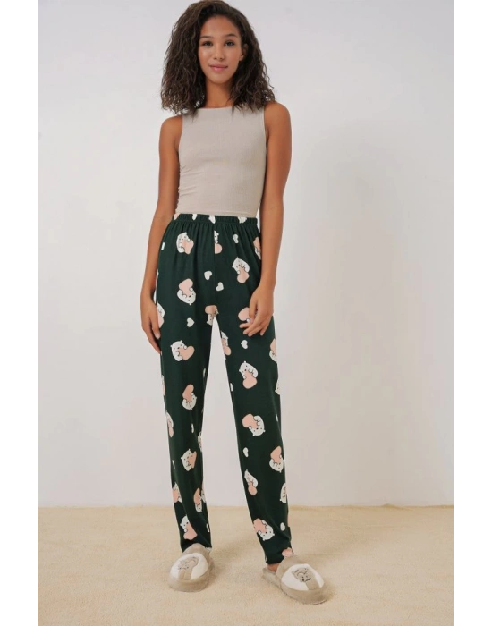 4323 Desenli Pijama Altı  Y.Zümrüt