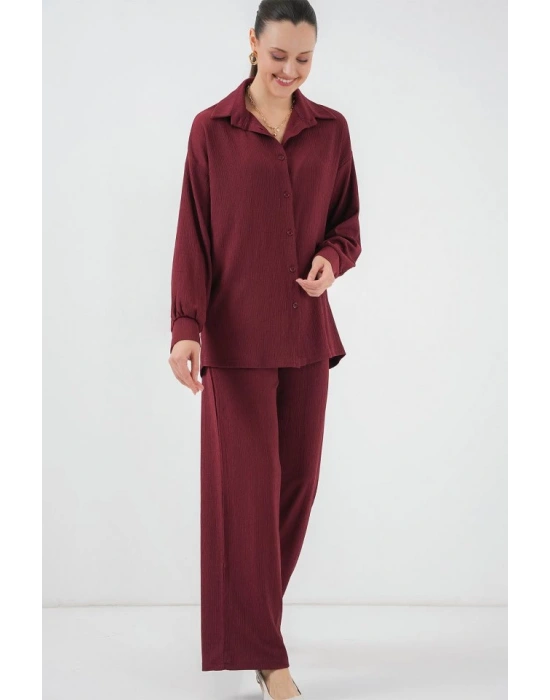 5858 Örme İkili Takım  Bordo