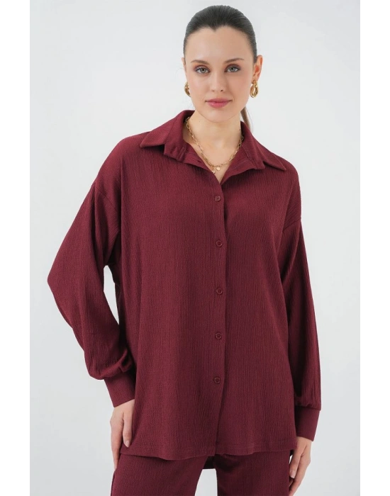 5858 Örme İkili Takım  Bordo