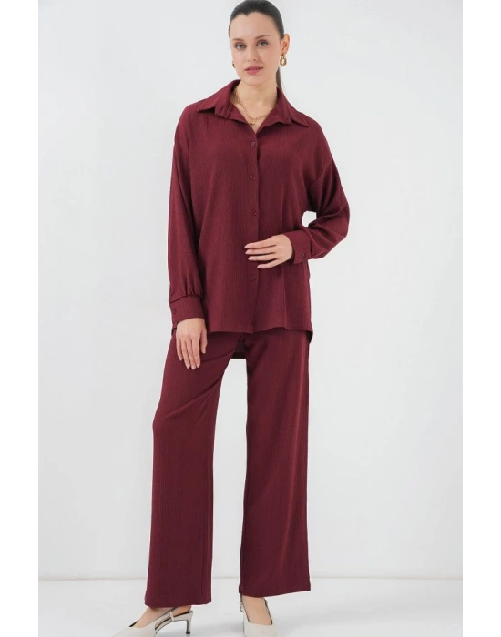 5858 Örme İkili Takım  Bordo