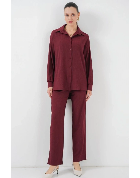 5858 Örme İkili Takım  Bordo