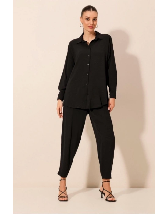 6593 Oversize İkili Takım  Siyah