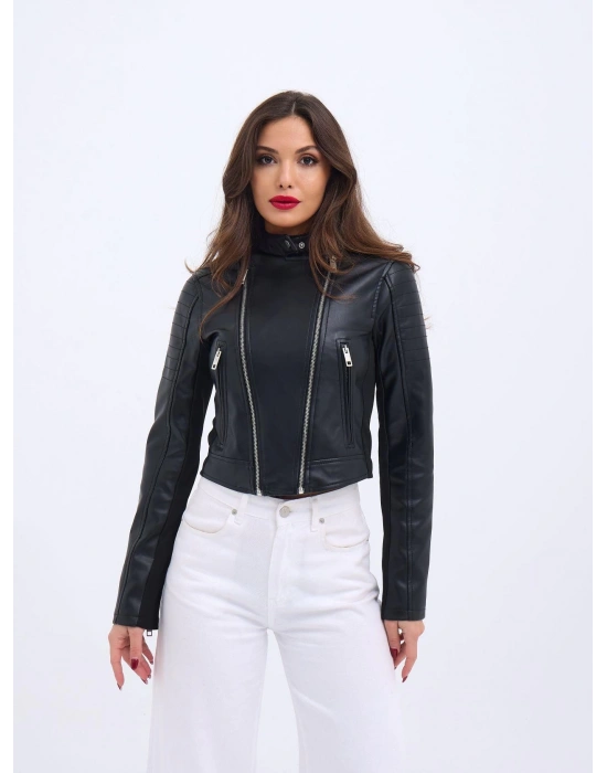 6711 DERİ CEKETSİYAH