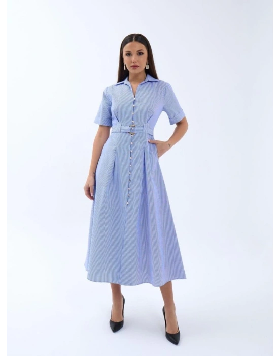 6948 ELBİEMAVİ BEYAZ ÇİZGİLİ