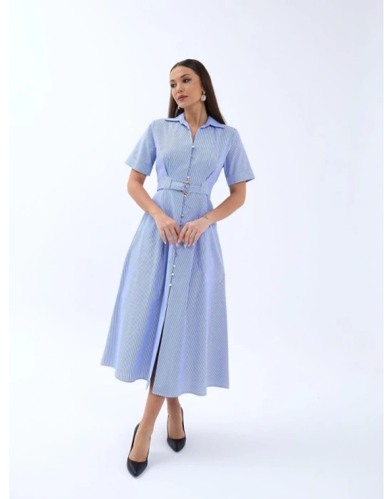 6948 ELBİEMAVİ BEYAZ ÇİZGİLİ