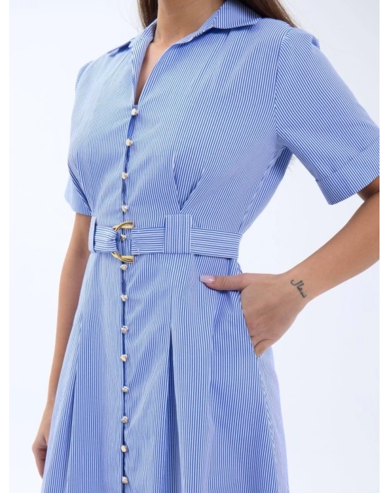 6948 ELBİEMAVİ BEYAZ ÇİZGİLİ