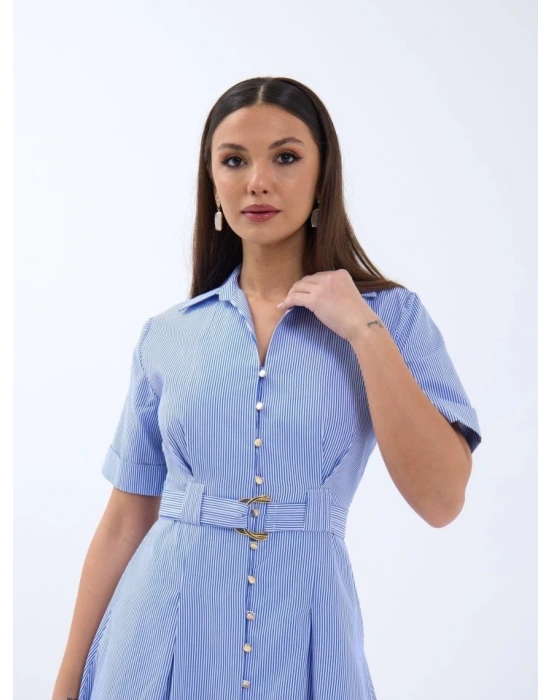 6948 ELBİEMAVİ BEYAZ ÇİZGİLİ