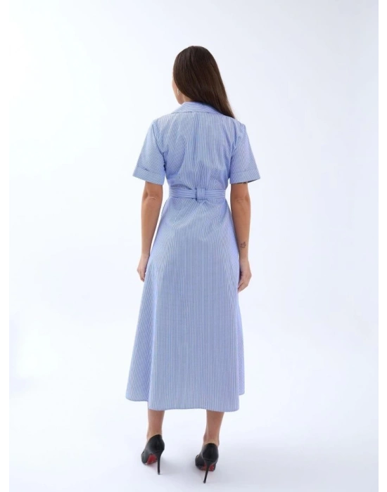 6948 ELBİEMAVİ BEYAZ ÇİZGİLİ