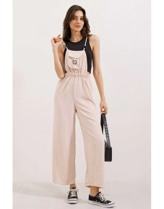 7023 Askılı Bahçıvan Tulum  Bej