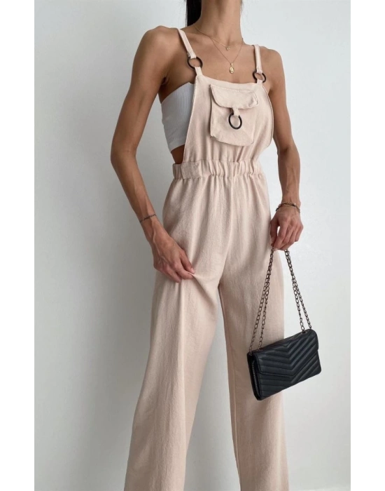 7023 Askılı Bahçıvan Tulum  Bej