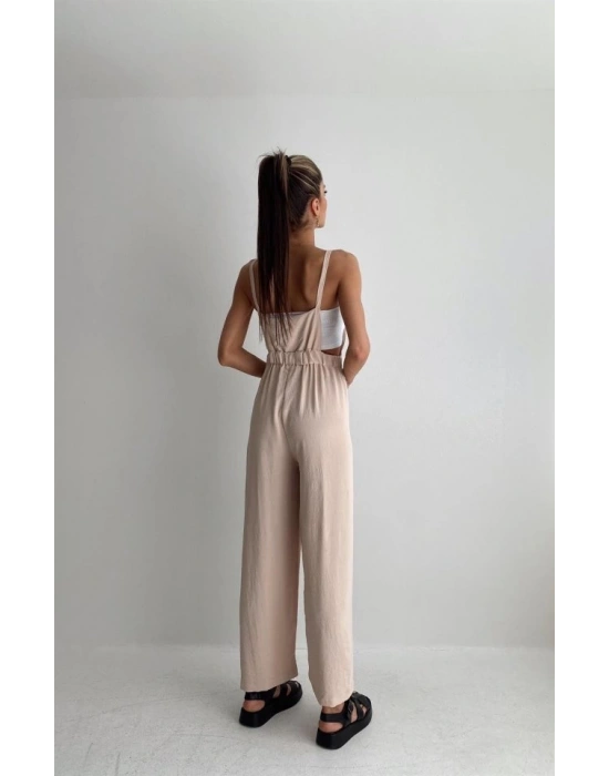 7023 Askılı Bahçıvan Tulum  Bej