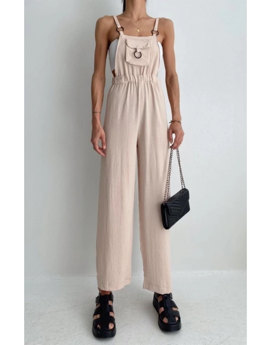 7023 Askılı Bahçıvan Tulum  Bej