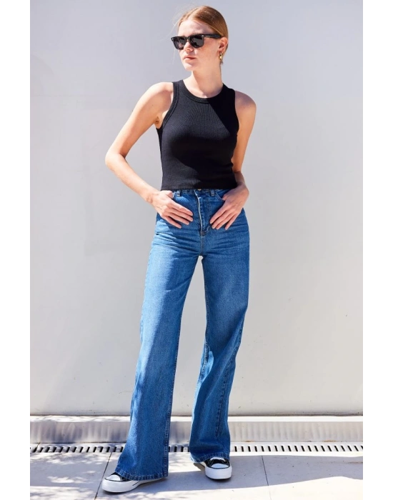 917 Bisiklet Yaka Fitilli Kolsuz Bluz  Siyah