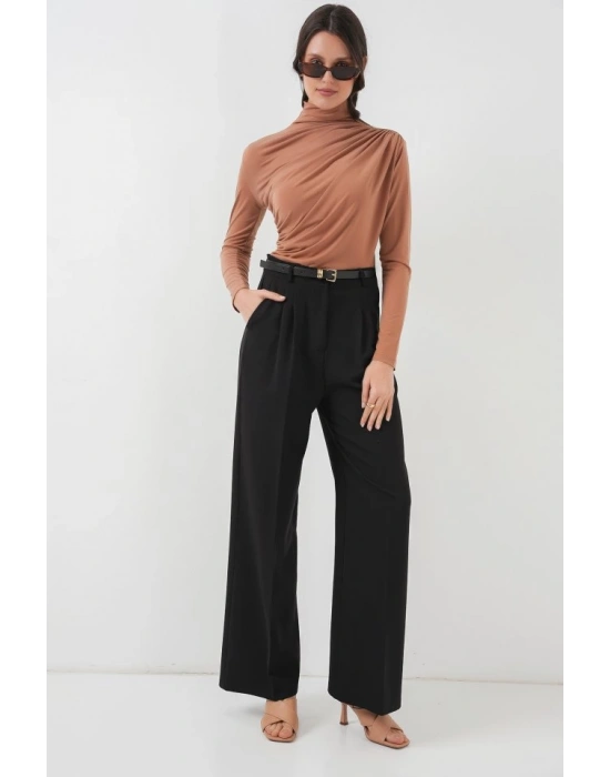 925 Büzgü Detaylı Sandy Bluz  Bisküvi