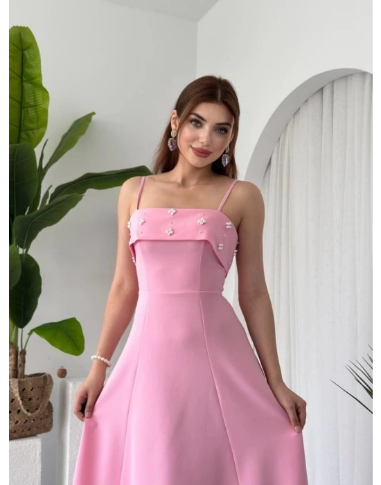 Acco Taş Detaylı Elbise