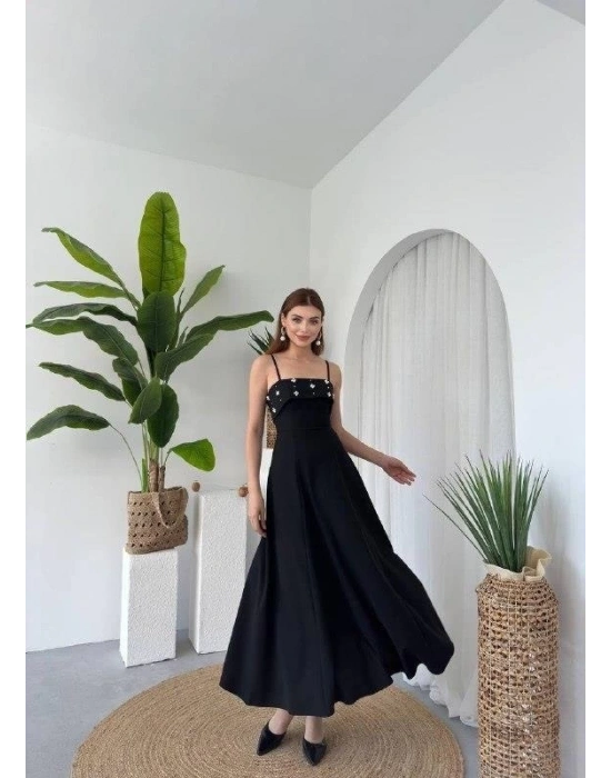 Acco Taş Detaylı Elbise