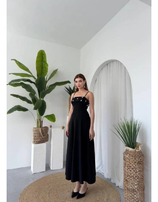 Acco Taş Detaylı Elbise