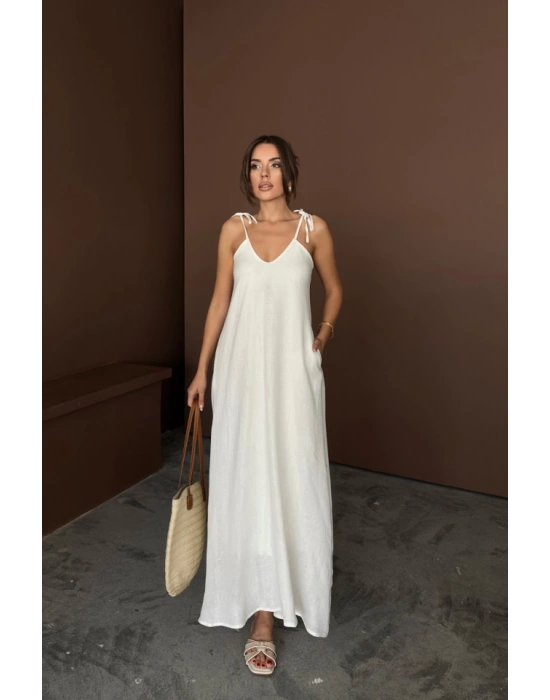 AKILI UZUN ALAŞ MÜLİN ELBİE  Beyaz