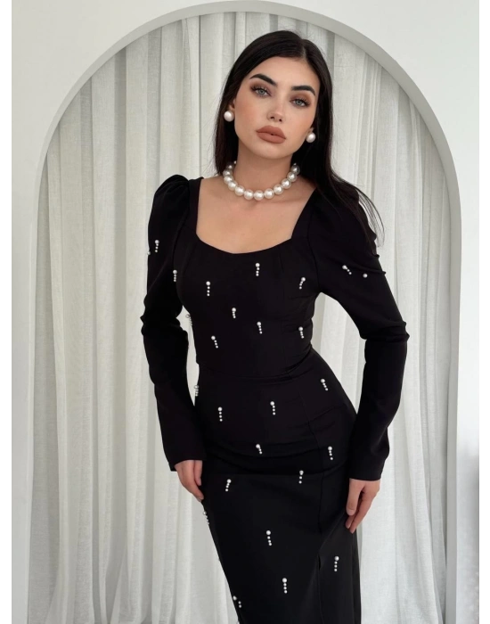 Akit İnci Detaylı Elbise