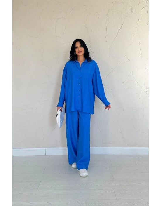 aks Alice Gömlek Ve Bol Kesim Pantolon Takım