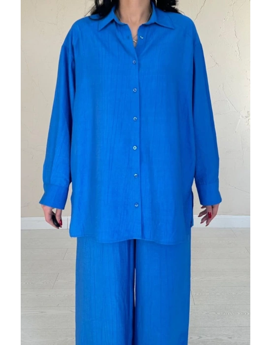 aks Alice Gömlek Ve Bol Kesim Pantolon Takım