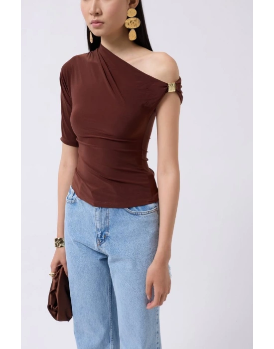 Aksesuar Detay Cutout Bluz