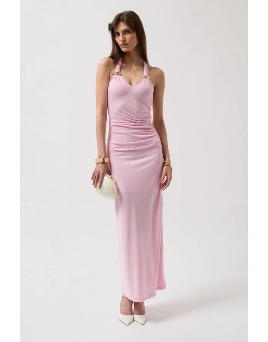 Aksesuar Detay Maxi Elbise