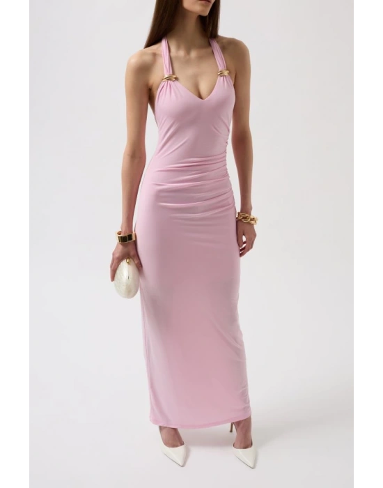 Aksesuar Detay Maxi Elbise