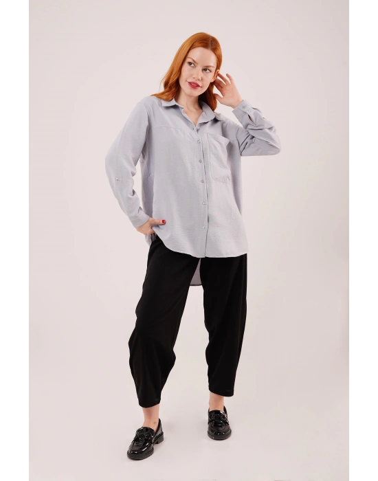 alaş Kesim Cepli Grimelanj Gömlek